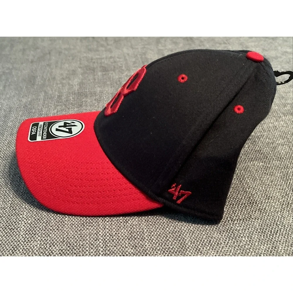 Boston Red Sox Cooperstown '47 Contender Cap Hat OSFA Stretch Fit Two Tone Navy - Picture 4 of 10